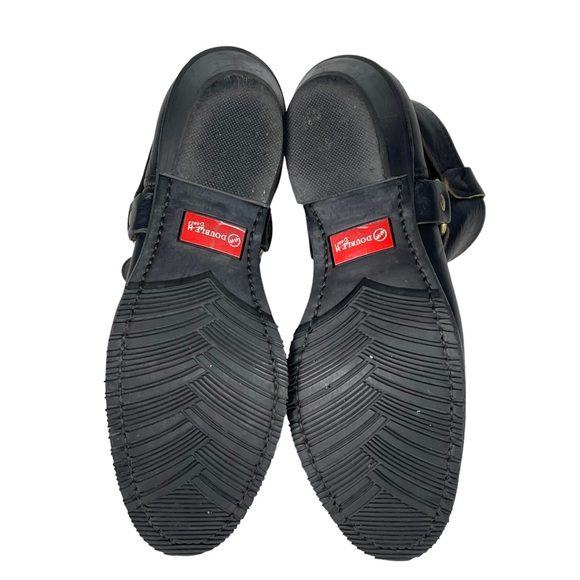 DOUBLE H BOOT CO. LADIES HARNESS 5026 ALMOND TOE SHORT LEATHER MOTORCYCLE BOOTS - Picture 5 of 14